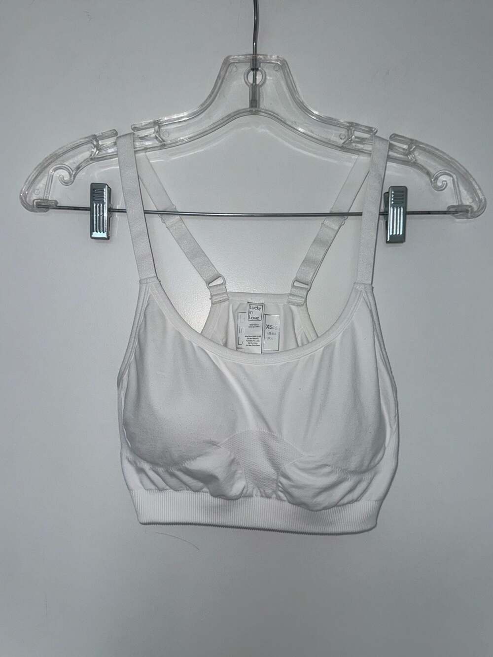 Lucky in Love White Sports Bra Size XS/S